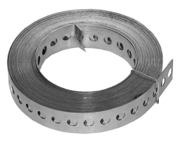Lochband, 17 mm Breite ; 6,3 mm Lochung ; Stahl verzinkt