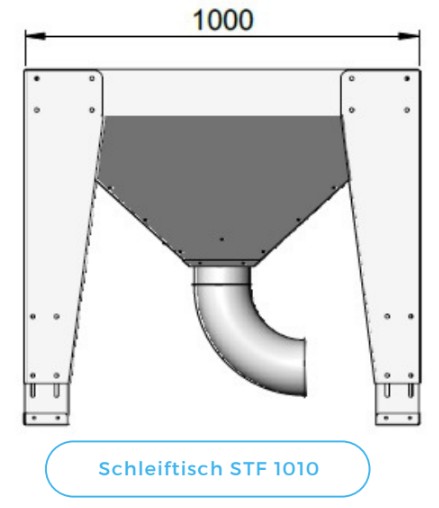 Riedex Schleiftisch STF 1010 - 1000 x 1000 mm